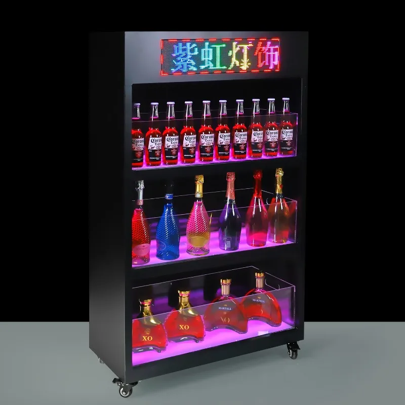 Wine Beer Type - Bar LED-display verlichte wijnkast, tweelaags, drielaags,
