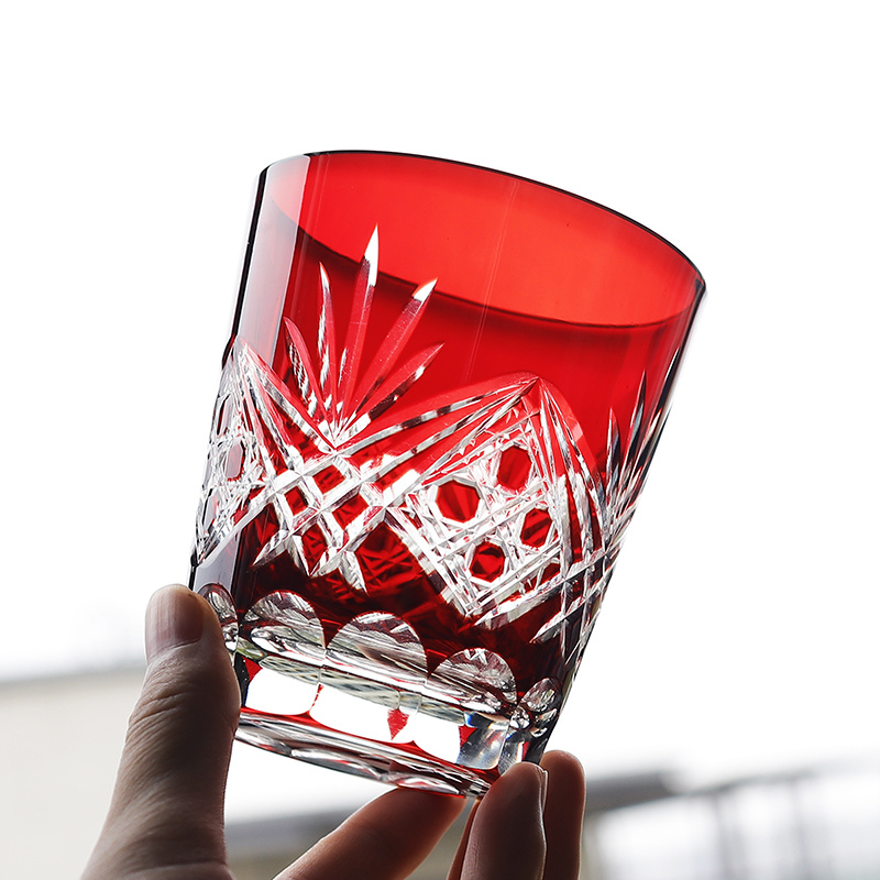 Whisky Beer And Wine - Red Edo Crystal Whisky Glas Japanse