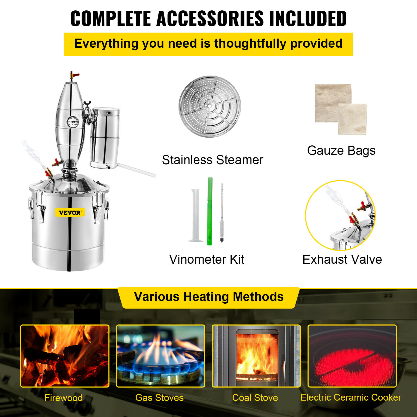 SucceBuy 20L-70L Alcohol Disti - Wine Beer Distillation recensie en prijs