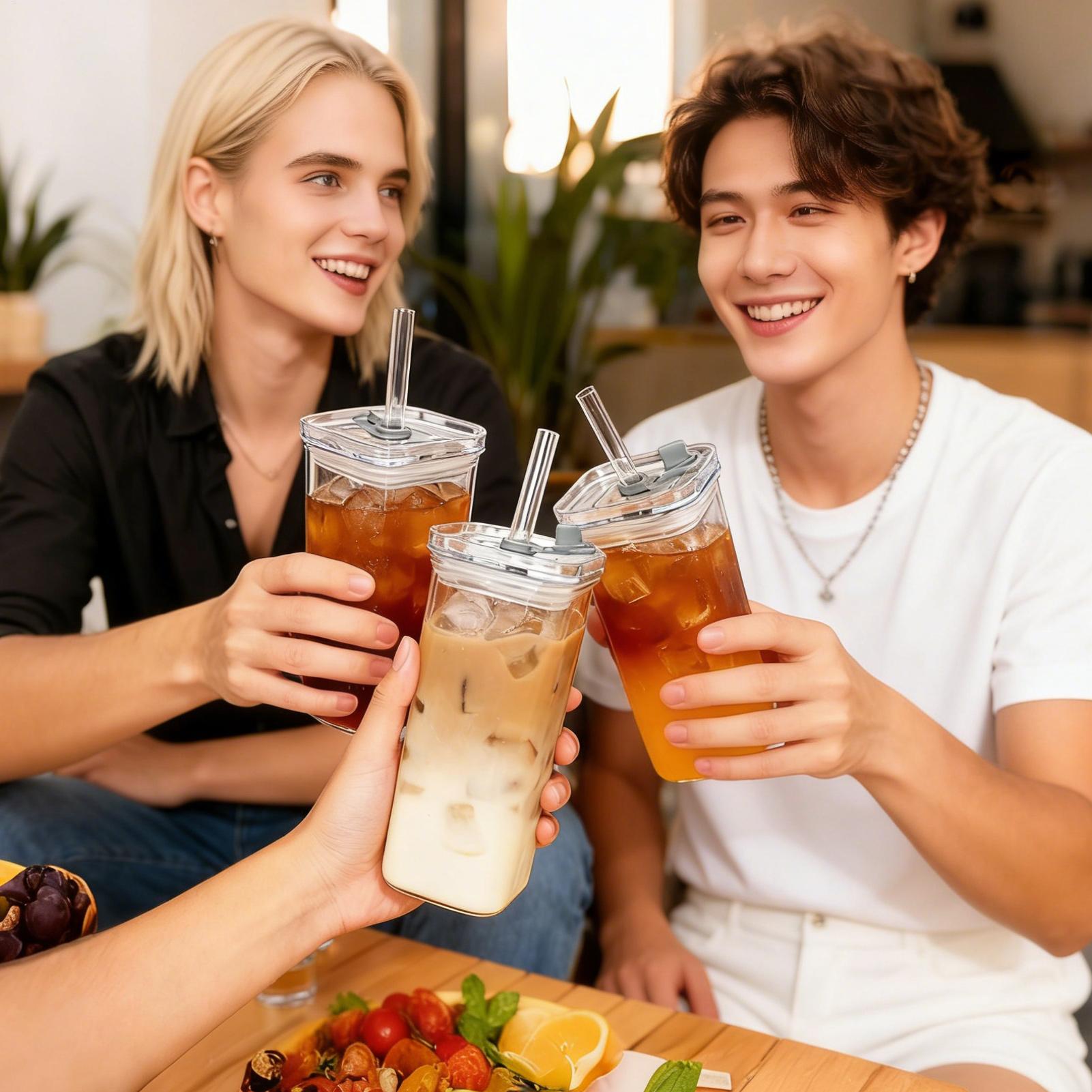 Drinkglazen met deksels, trans - Wine Beer Coffee Drink recensie en prijs
