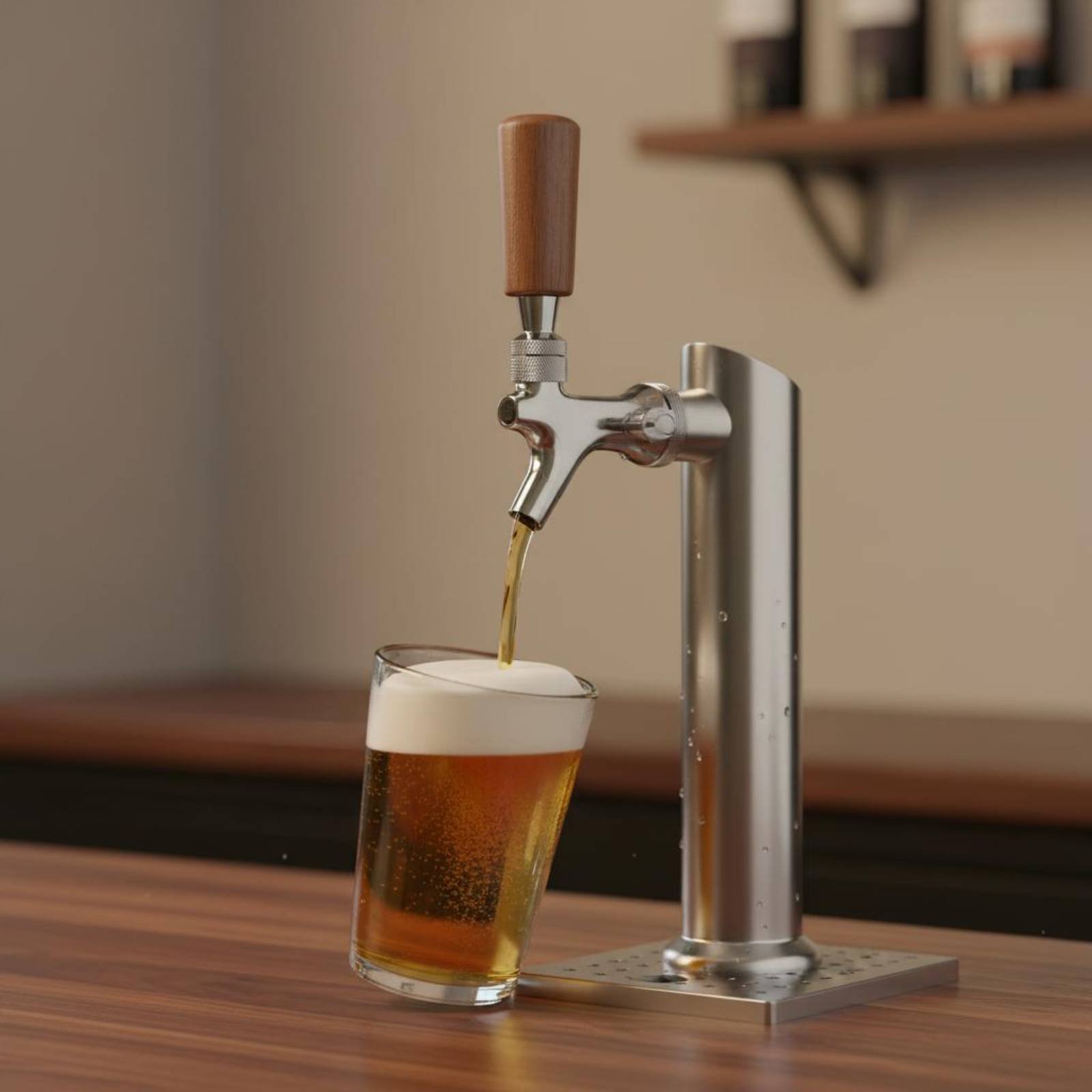 Korte houten biertapgreep van  - Wine Beer Usa recensie en prijs