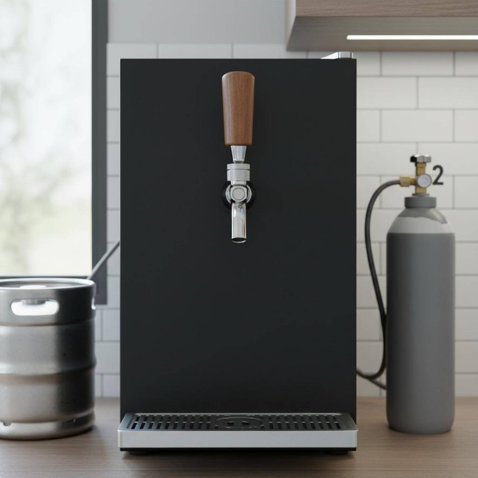 Korte houten biertapgreep van  - Wine Beer Usa recensie en prijs