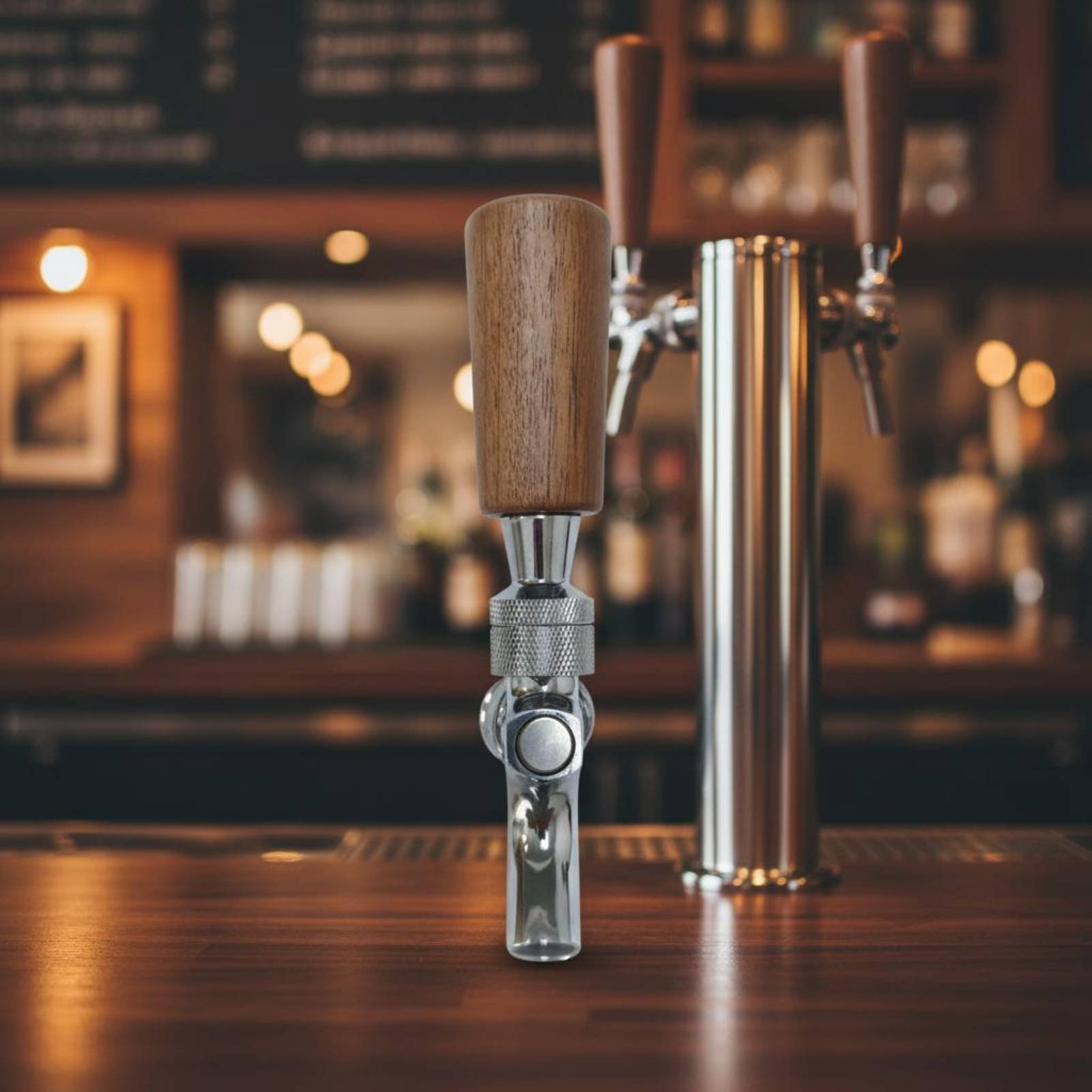 Korte houten biertapgreep van  - Wine Beer Usa recensie en prijs