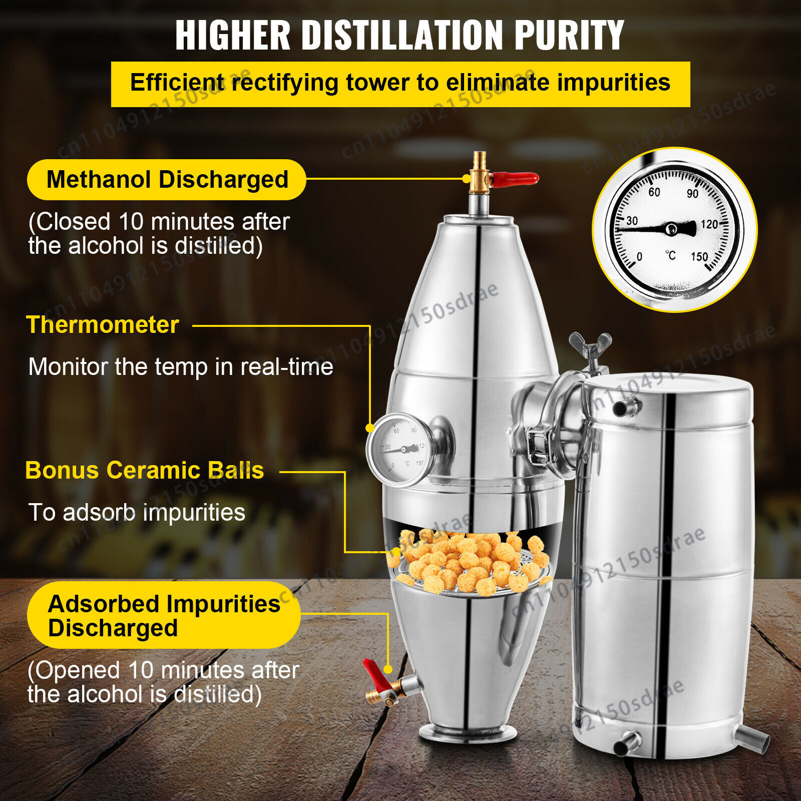 SucceBuy 20L-70L Alcohol Disti - Wine Beer Distillation recensie en prijs